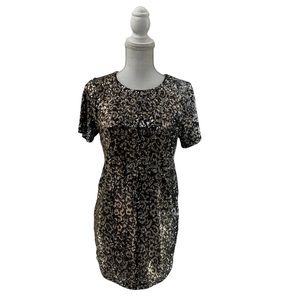 Olivaceous Leopard Sequin Dress